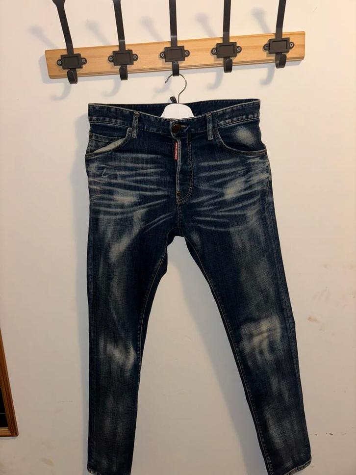 Dsquared Broek Maat 50, Kleding | Heren, Spijkerbroeken en Jeans, Zo goed als nieuw, W33 - W34 (confectie 48/50), Blauw, Ophalen of Verzenden