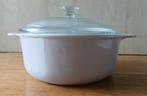 Corning France witte schaal met deksel, Huis en Inrichting, Keuken | Potten en Pannen, Ophalen of Verzenden, Zo goed als nieuw