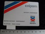 sticker calpam oosterhout logo uw olie leverancier chevron, Verzamelen, Verzenden, Zo goed als nieuw, Bedrijf of Vereniging