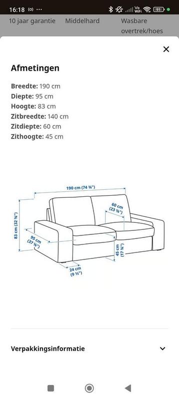 Kivik 2-zitsbank grijs - afbeelding 4