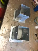 2x paalhouder met plaat 120x120, Doe-het-zelf en Verbouw, IJzerwaren en Bevestigingsmiddelen, Ophalen of Verzenden, Nieuw, Overige typen