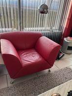 Rode leren JORI lounge stoel, Huis en Inrichting, Fauteuils, Ophalen, Zo goed als nieuw, Leer, 75 tot 100 cm