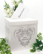 Schitterende 'Just Married' enveloppendoos., Hobby en Vrije tijd, Ophalen of Verzenden, Nieuw, Feestartikel, Geboorte of Huwelijk