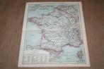 Originele oude kaart Scheepvaart Frankrijk - ca 1905 !!, Boeken, Atlassen en Landkaarten, Gelezen, Frankrijk, Ophalen of Verzenden
