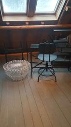 IKEA Bureau Zwart, Bureaustoel verstelbaar,zwart,metaal,hout, Huis en Inrichting, Ophalen, Gebruikt