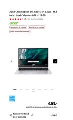 Laptop acer chromebook 315 in Nieuwstaat, Ophalen, 4 GB of minder, 15 inch, Qwerty