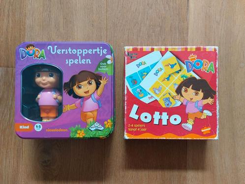 2 spellen van Dora - verstoppertje spelen en lotto, Kinderen en Baby's, Speelgoed | Educatief en Creatief, Gebruikt, Ophalen