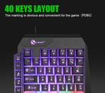 One Handed Usb Toetsenbord 35 +5 Toetsen Rgb Gaming keyboard, Nieuw, Ergonomisch, Ophalen of Verzenden, Qwerty