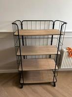 Bakkerskast op wielen zwart 80x128 cm, Ophalen, Gebruikt, Minder dan 150 cm, Metaal