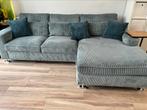 Ribstof hoekbank met chaise longue (loungedeel) te koop!, Ophalen, 250 tot 300 cm, Ribstof, Hoekbank