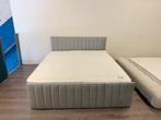 Boxspring 180x200 Grijs Velvet met Opbergruimte, Huis en Inrichting, Slaapkamer | Bedden, Ophalen, 180 cm, 200 cm, Nieuw