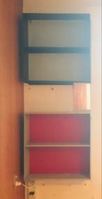 2x Vintage Metalen Wandkastjes Zwart/Grijs&Grijs/Rood uit’60, Ophalen, Met plank(en), 50 tot 100 cm, Zo goed als nieuw
