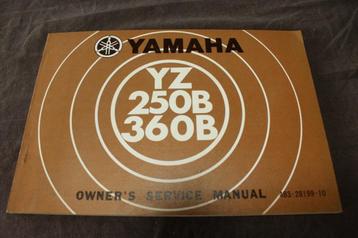 Yamaha YZ250B YZ350B 1974  motorcycle owner's service manual beschikbaar voor biedingen