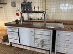 Stoere vintage werkbank bar met bierzuil & fustenkoeling, Ophalen, Gebruikt, Overige typen