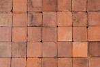 Antieke oude plavuizen estrikken 15x15 rood oranje 10M2, Steen of Klei, Minder dan 50 cm, Ophalen of Verzenden, Zo goed als nieuw