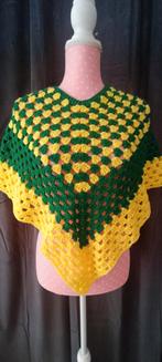Gehaakte poncho Geel/Groen, Ophalen of Verzenden, Nieuw, Haken, Wol of Garen