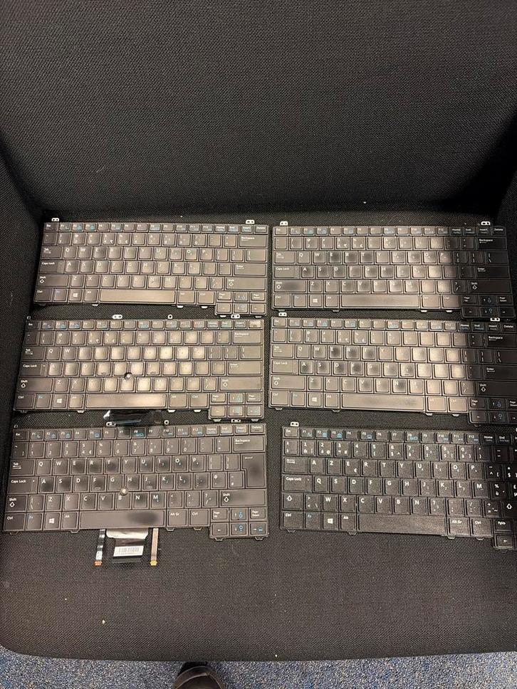 6x Laptop Toetsenborden - Onderdelen of Reparatie, Computers en Software, Toetsenborden, Gebruikt, Qwerty, Bedraad, Ophalen of Verzenden