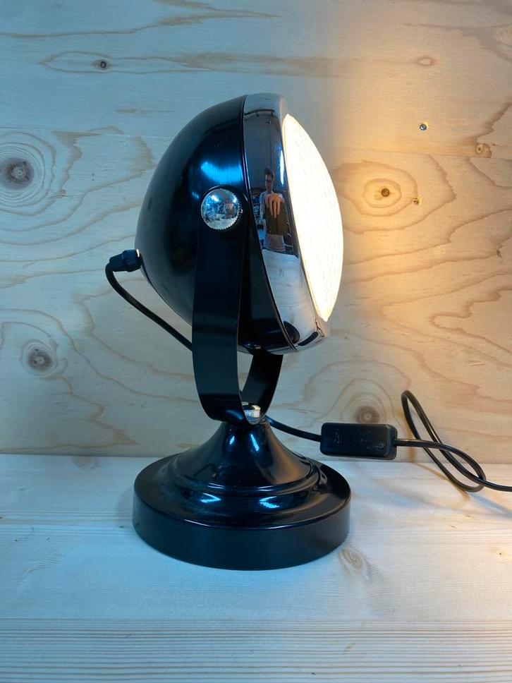 Stoere Koplamp Bureaulamp - Industrieel Design, Huis en Inrichting, Lampen | Tafellampen, Zo goed als nieuw, Minder dan 50 cm