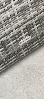 Rattan Lounge Beistelltisch Casaria einmal Tisch und Hocker, Tuin en Terras, Ophalen, Gebruikt, Vierkant, Overige materialen