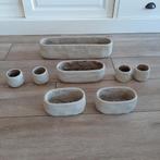 Mica bloempotten serie Kyan 8 stuks, Gebruikt, Rond, Ophalen of Verzenden, Minder dan 25 cm