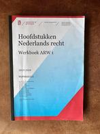 Hoofdstukken Nederlands recht werkboek ARW 1 (RUG), Ophalen of Verzenden, Gamma, Zo goed als nieuw, WO