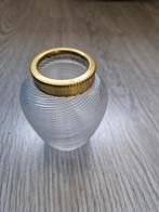 Vintage Glazen Vaasje met Gouden Rand, Ophalen