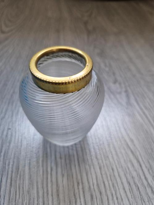 Vintage Glazen Vaasje met Gouden Rand, Antiek en Kunst, Antiek | Vazen, Ophalen