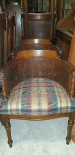 Diverse sets eetkamer armstoelen, Ophalen, Zo goed als nieuw, Bruin, Stof