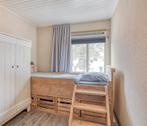 Steigerhouten bed met opbergbakken, Ophalen, Eenpersoons, Zo goed als nieuw, 200 cm