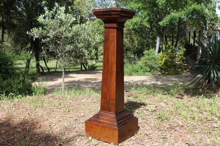 Brocante - Sierlijke hoge houten zuil!, Huis en Inrichting, Woonaccessoires | Zuilen en Pilaren, Gebruikt, Ophalen