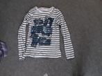 Blauw wit gestreept shirt, Kinderen en Baby's, Kinderkleding | Maat 128, Gebruikt, Meisje, Vogele, Ophalen of Verzenden