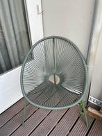 Olijfgroene tuinstoel, Ophalen of Verzenden, Gebruikt, Aluminium, Stapelbaar