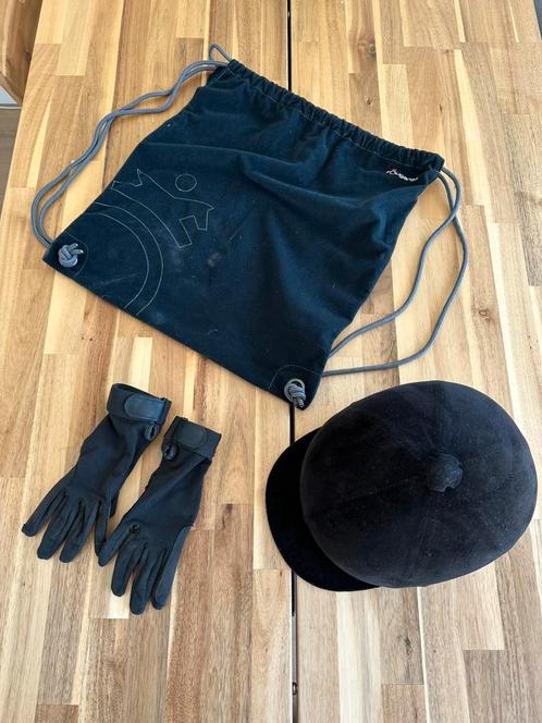 Complete paardrijset  – cap + tas + handschoenen, Dieren en Toebehoren, Paardrijkleding, Zo goed als nieuw, Dames, Cap, Recreatie