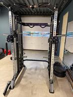 Multifunctioneel Power Rack met gewichten en bankje(homegym), Sport en Fitness, Ophalen, Krachtstation, Borst, Zo goed als nieuw