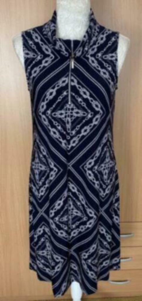 Joseph Ribkoff blauw/witte jurk maat 36 [v], Kleding | Dames, Jurken, Nieuw, Maat 36 (S), Blauw, Knielengte, Ophalen of Verzenden