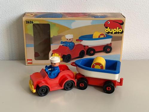 DUPLO Car and Boat Vacation Trailer 2626 ZGAN COMPLEET +DOOS, Kinderen en Baby's, Speelgoed | Duplo en Lego, Zo goed als nieuw