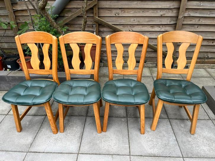 4x eikenhout stoelen z.g.a.n, Huis en Inrichting, Stoelen, Zo goed als nieuw, Vier, Hout, Overige kleuren, Ophalen