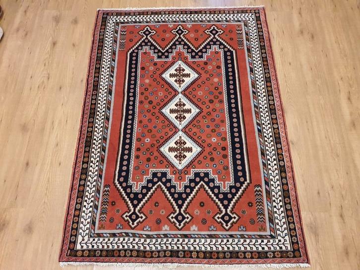 Vintage handgeknoopt perzisch tapijt afshar 165x120, Huis en Inrichting, Stoffering | Tapijten en Kleden, Gebruikt, 100 tot 150 cm