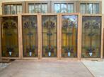 Serie van 8 Glasramen art deco De Coene, Ophalen