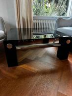 Salontafel Wenge met rookglas, design, Ophalen, 50 tot 100 cm, Vierkant, Jaren 70 design