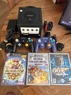 Nintendo GameCube Zwart + 2 Controllers + 3 Games, Spelcomputers en Games, Spelcomputers | Nintendo GameCube, Zwart, Met 2 controllers