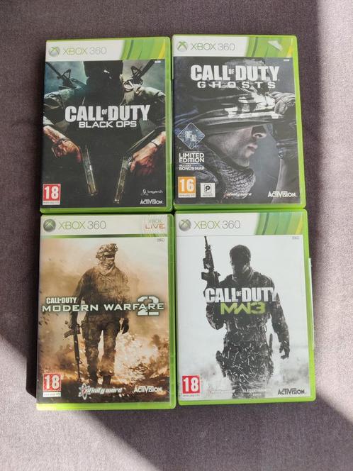 Call of Duty Xbox 360 - Black Ops, Ghosts, MW2, MW3, Spelcomputers en Games, Games | Xbox 360, Gebruikt, Shooter, 3 spelers of meer