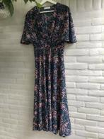Boho Midi Zomerjurk Blauw met Bloemetjes Maat M, Maat 38/40 (M), Nieuw, Onder de knie, In April 1986