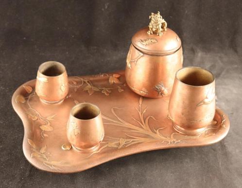 Bronzen Art Nouveau set, Antiek en Kunst, Antiek | Woonaccessoires, Verzenden