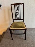 Antieke Mahonie Stoel met Groen Fluweel, Antiek en Kunst, Ophalen