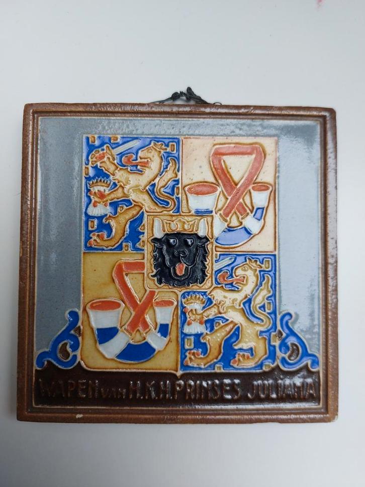 Westraven Utrecht Tegeltableau Prinses Juliana, Antiek en Kunst, Antiek | Wandborden en Tegels, Ophalen of Verzenden