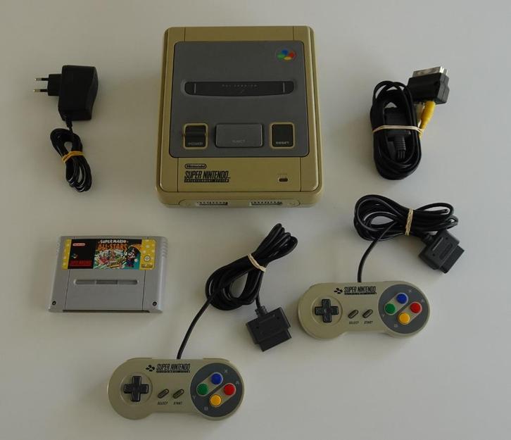 Super Nintendo Compleet met 2 Controller en Mario Allstars, Spelcomputers en Games, Spelcomputers | Nintendo Super NES, Zo goed als nieuw