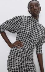 Jacquard jurk met pied-de-poule motief maat L, Zwart, Maat 42/44 (L), Nieuw, Ophalen of Verzenden