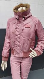 Alpha Industries roze winterjas, maat M, nep bontkraag. S25, Tweedehands verkoop, Ophalen of Verzenden, Roze, Tweedehands verkoop