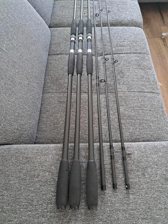Tricast ultralight kevlar hengels *oldskool*, Watersport en Boten, Hengelsport | Karpervissen, Zo goed als nieuw, Werphengel, Ophalen of Verzenden